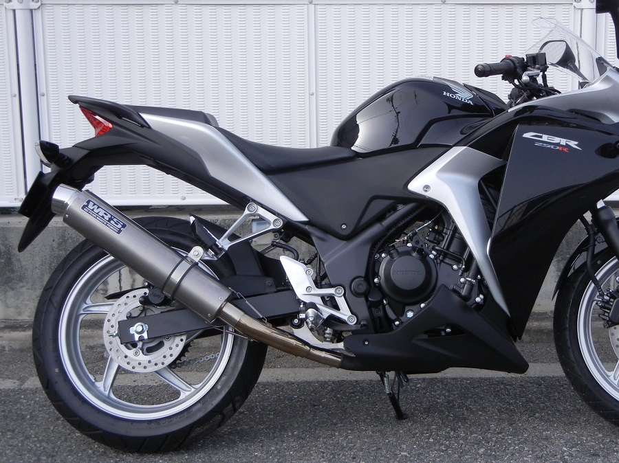 新品 WR’S CBR250R (～'13) (JBK-MC41) スリップオン ラウンドタイプ ステンレス/チタン BT1205JM ダブルアールズ マフラー