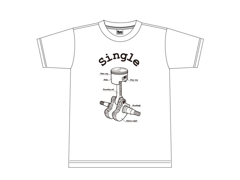 モーターTシャツ single（ホワイト） WORLD WALK（ワールドウォーク）