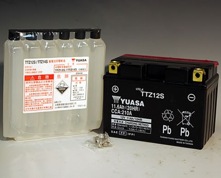 TTZ12S（YTZ12S互換）メンテナンスフリーバッテリー 液入り充電済 台湾ユアサ シャドウ750（SHADOW）04年〜