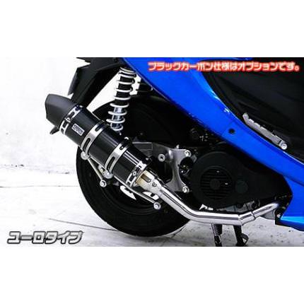 ロイヤルマフラー ユーロタイプ ブラックカーボン ウイルズウィン GSR125型式:UTD44・UTD45T・UZD46