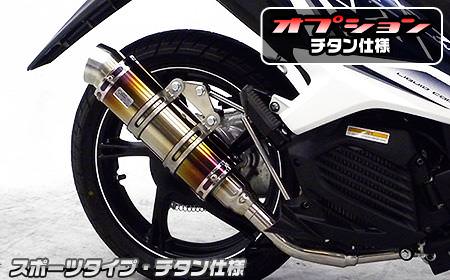 ロイヤルマフラー スポーツタイプ チタン仕様 ウイルズウィン（WirusWin） Mio125i・Mio125RR（FI車）