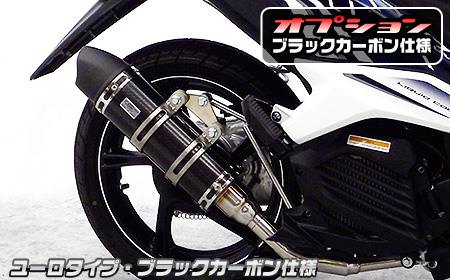 ロイヤルマフラー ユーロタイプ ブラックカーボン ウイルズウィン（WirusWin） Mio125i・Mio125RR（FI車）