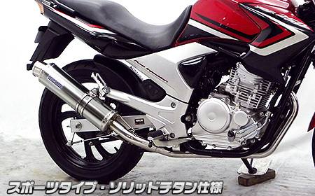 ダイナミックマフラー スポーツタイプ ソリッドチタン仕様（フルエキゾースト） ウイルズウィン（WirusWin） YBR250（型式:PCNLD）