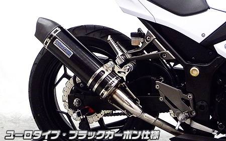 スリップオンマフラー ユーロタイプ ブラックカーボン ウイルズウィン（WirusWin） Ninja250（ニンジャ）JBK-EX250L