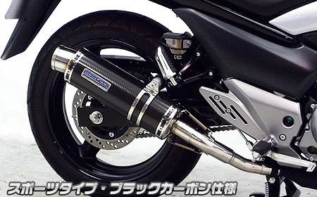 スリップオンマフラー スポーツタイプ ブラックカーボン仕様 ウイルズウィン（WirusWin） GSR250（JBK-GJ55D）