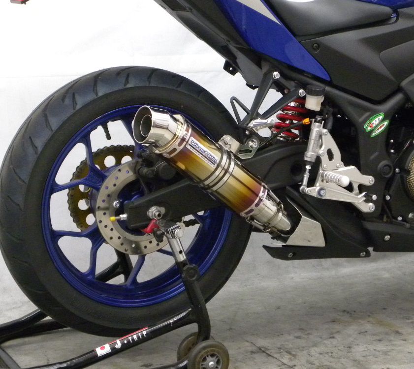 スリップオンマフラー スポーツタイプ チタン（ヒートガード-ポリッシュ仕上） ウイルズウィン（WirusWin） YZF-R25（JBK-RG10J）