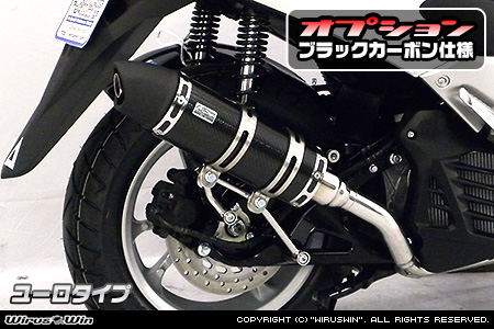 ロイヤルマフラーユーロタイプ ブラックカーボン ウイルズウィン（WirusWin） NMAX155（エヌマックス155）2BK-SG50J