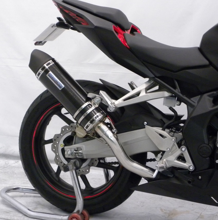 スリップオンマフラー ユーロタイプ ブラックカーボン仕様 ウイルズウィン（WirusWin） CBR250RR（2BK-MC51）