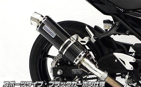 スリップオンマフラー スポーツタイプ ブラックカーボン仕様 ウイルズウィン（WirusWin） Ninja400（ニンジャ400）2BL-EX400G