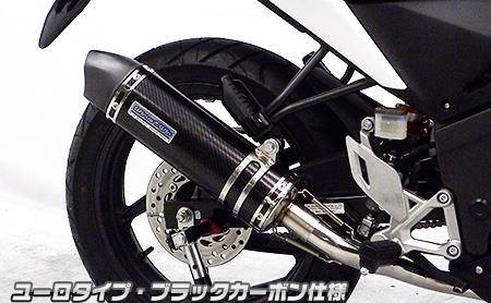 ダイナミックマフラー フルエキゾースト ユーロタイプタイプ ブラックカーボンン ウイルズウィン（WirusWin） CBR125R（EBJ-JC50）