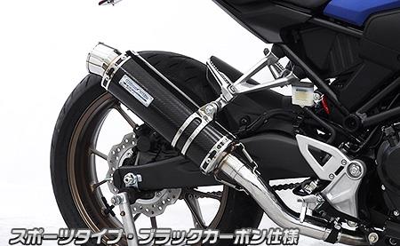 スリップオンダイナミックマフラー スポーツタイプ ブラックカーボン ウイルズウィン（WirusWin） CB250R（8BK-MC52）