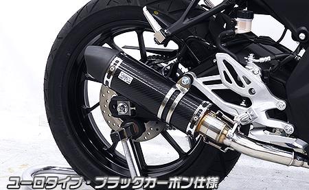 ダイナミックマフラー ユーロタイプ ブラックカーボン仕様 ウイルズウィン（WirusWin） YZF-R125（8BJ-RE45J）