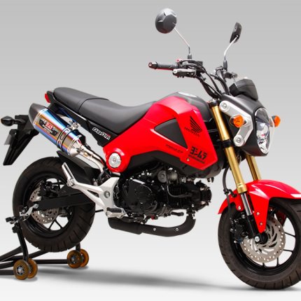 スリップオンマフラー R-77S サイクロン カーボンエンド EXPORT SPEC チタンブルーカバー YOSHIMURA（ヨシムラ） GROM（グロム）2013年