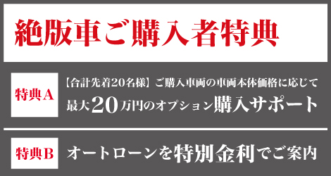 絶版車ご購入者特典